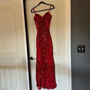 Worn one time to sisters wedding for 5 hours.  Mint condition